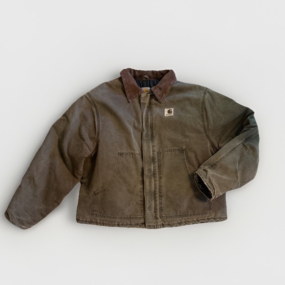 Carhartt Other - Carhartt J22-CHT Brown Vintage Mens XXL Arctic Jacket Corduroy Collar Distressed